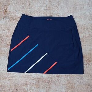 Kinona Blue Mini Skirt Golf Athletic Skort Womens XL